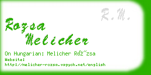 rozsa melicher business card